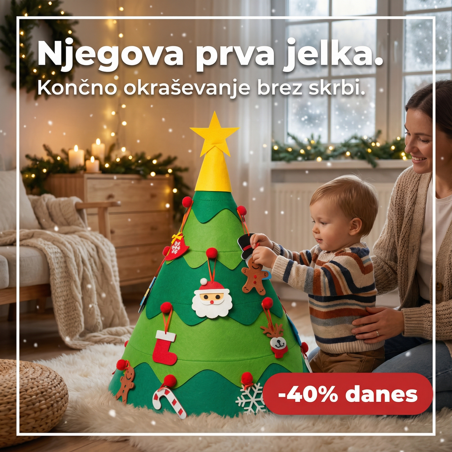 Montessori božična jelka za malčke